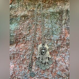 Silver Hamsa Pendant Necklace
